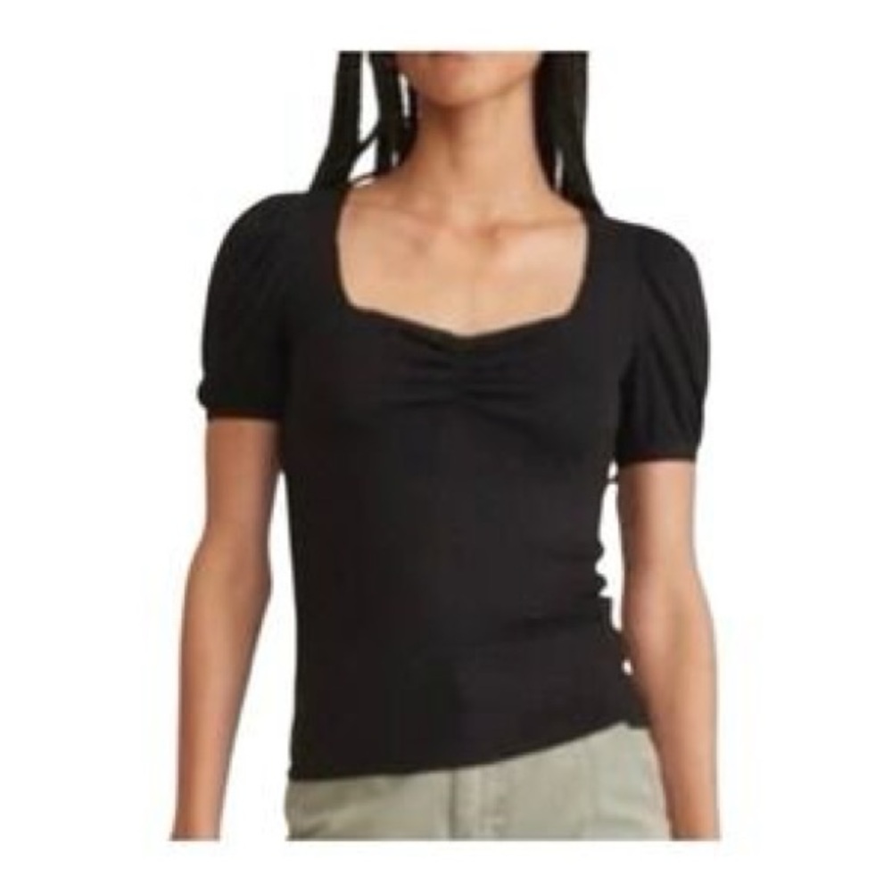Marine Layer Black Short Sleeve Top